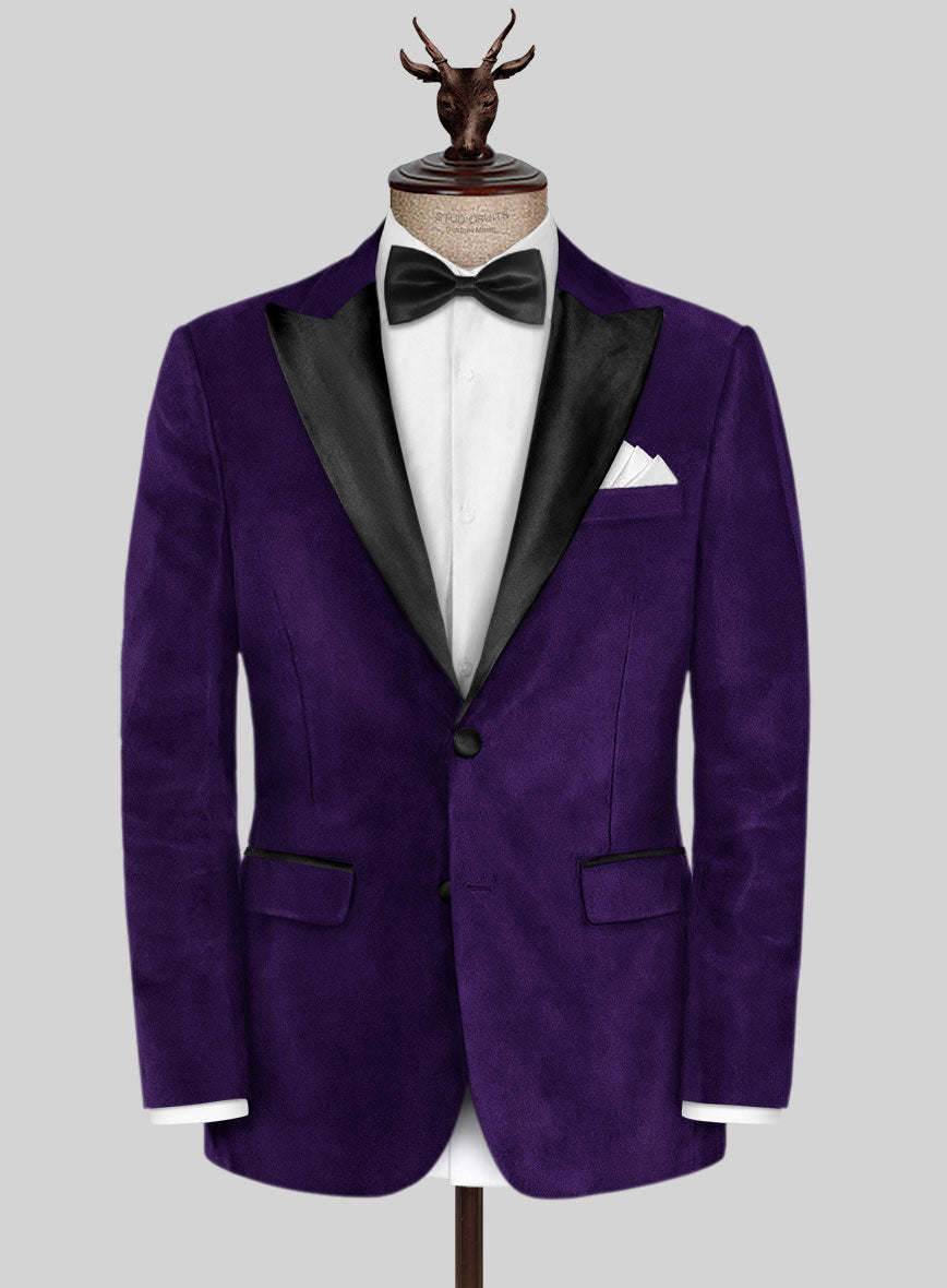 Men's Purple Velvet Tuxedo Jacket by StudioSuits Men's Purple Velvet Tuxedo Jacket by StudioSuits