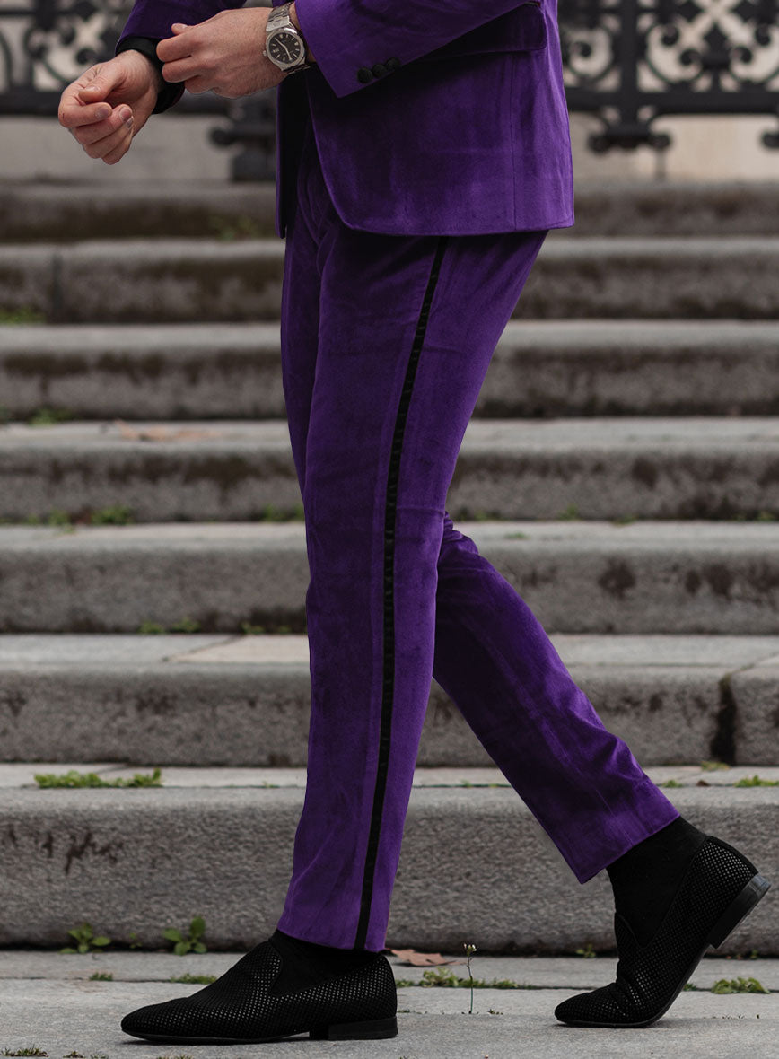 Purple Velvet Tuxedo Suit - StudioSuits