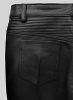 Raptor Black Biker Leather Jeans - StudioSuits
