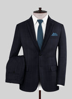 Reda Cashmere Blue Windowpane Wool Suit - StudioSuits
