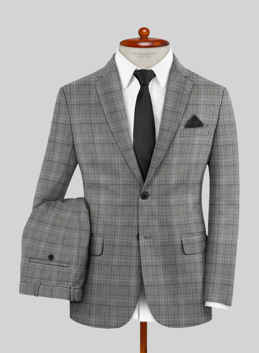 Reda Galie Gray Checks Wool Suit - StudioSuits