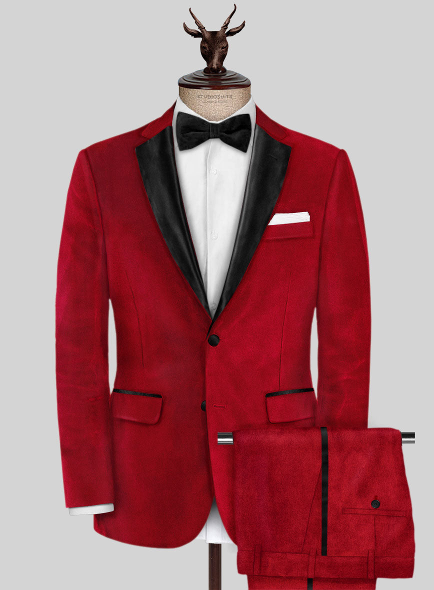 Red Velvet Tuxedo Suit – StudioSuits