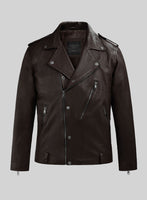 Revolt Brown Biker Leather Jacket - StudioSuits