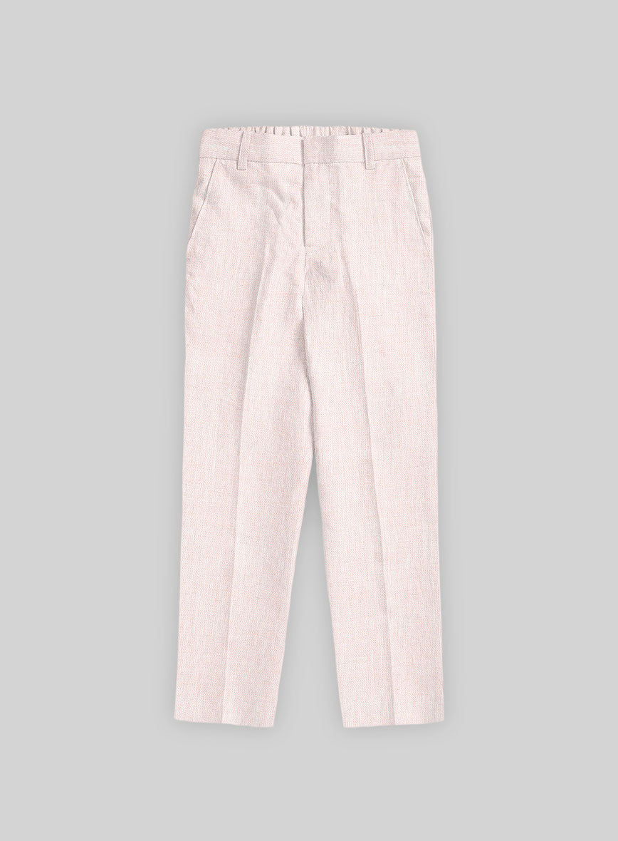 Roman Light Pink Linen Boys Suit - StudioSuits