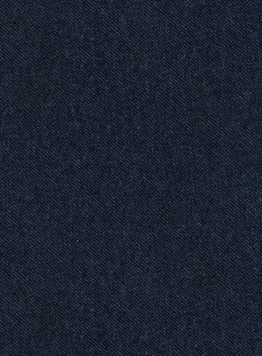 Royal Blue Denim Highland Tweed Trousers - StudioSuits