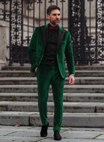 Royal Green Velvet Tuxedo Suit - StudioSuits