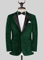 Royal Green Velvet Tuxedo Suit - StudioSuits