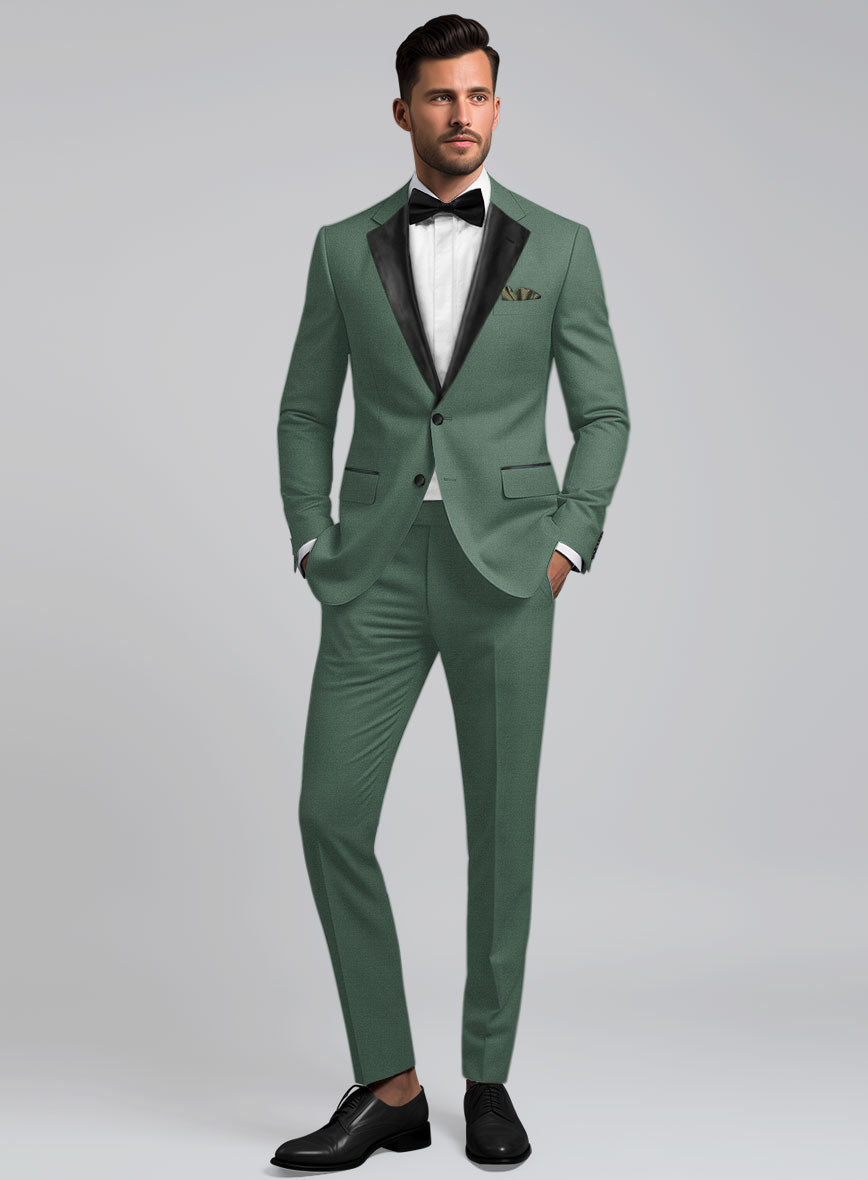 Men's Sage Green Tuxedo Suit by StudioSuits