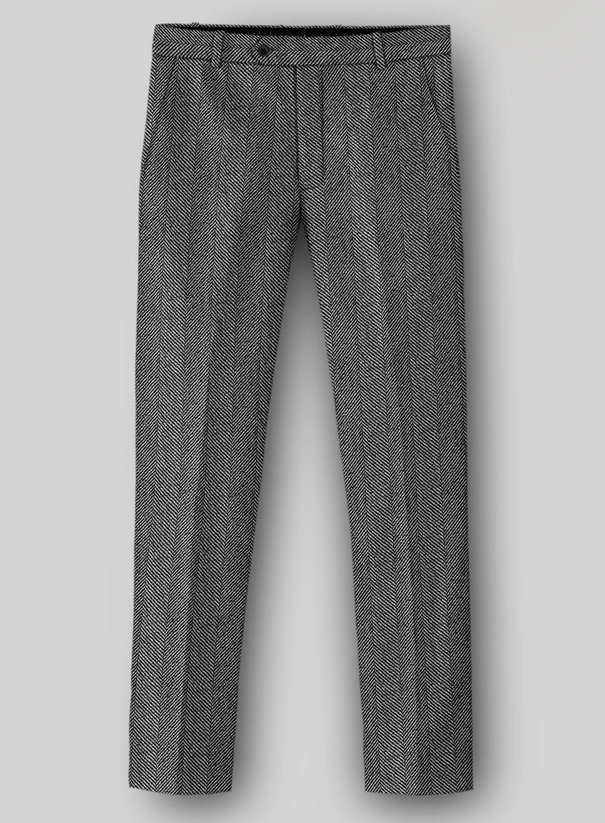 Sartori Teobaldo Gray Herringbone Soft Tweed Pants – StudioSuits