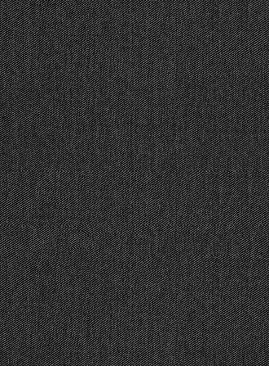 Scabal Charcoal Wool Pants - StudioSuits