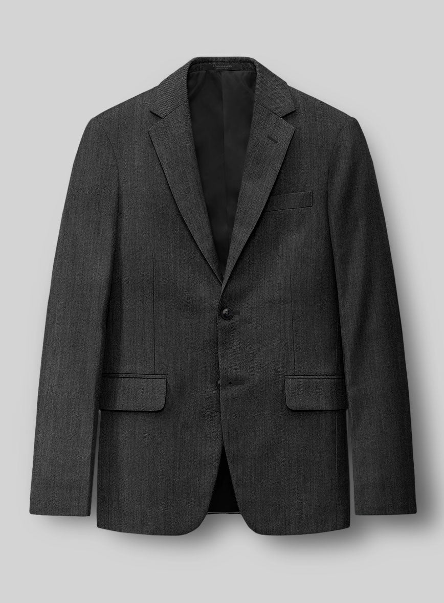 Scabal Charcoal Wool Jacket - StudioSuits