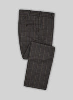 Scabal Coffee Brown Wool Pants - StudioSuits