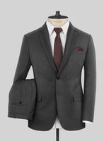 Scabal Liche Charcoal Wool Suit - StudioSuits