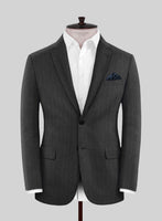 Scabal Litni Stripe Gray Wool Jacket - StudioSuits