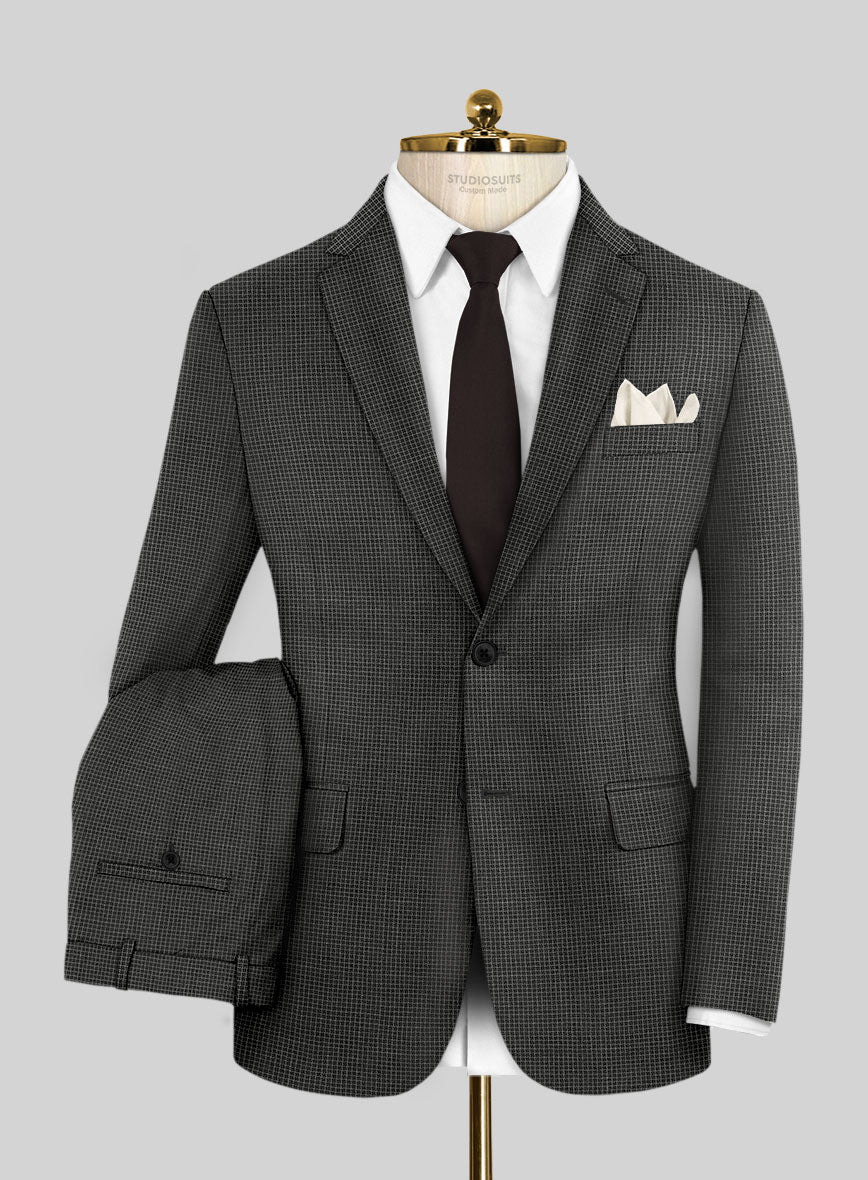 Scabal Londoner Adiel Grid Gray Wool Suit – StudioSuits
