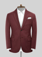 Scabal Maroon Cotton Stretch Jacket - StudioSuits