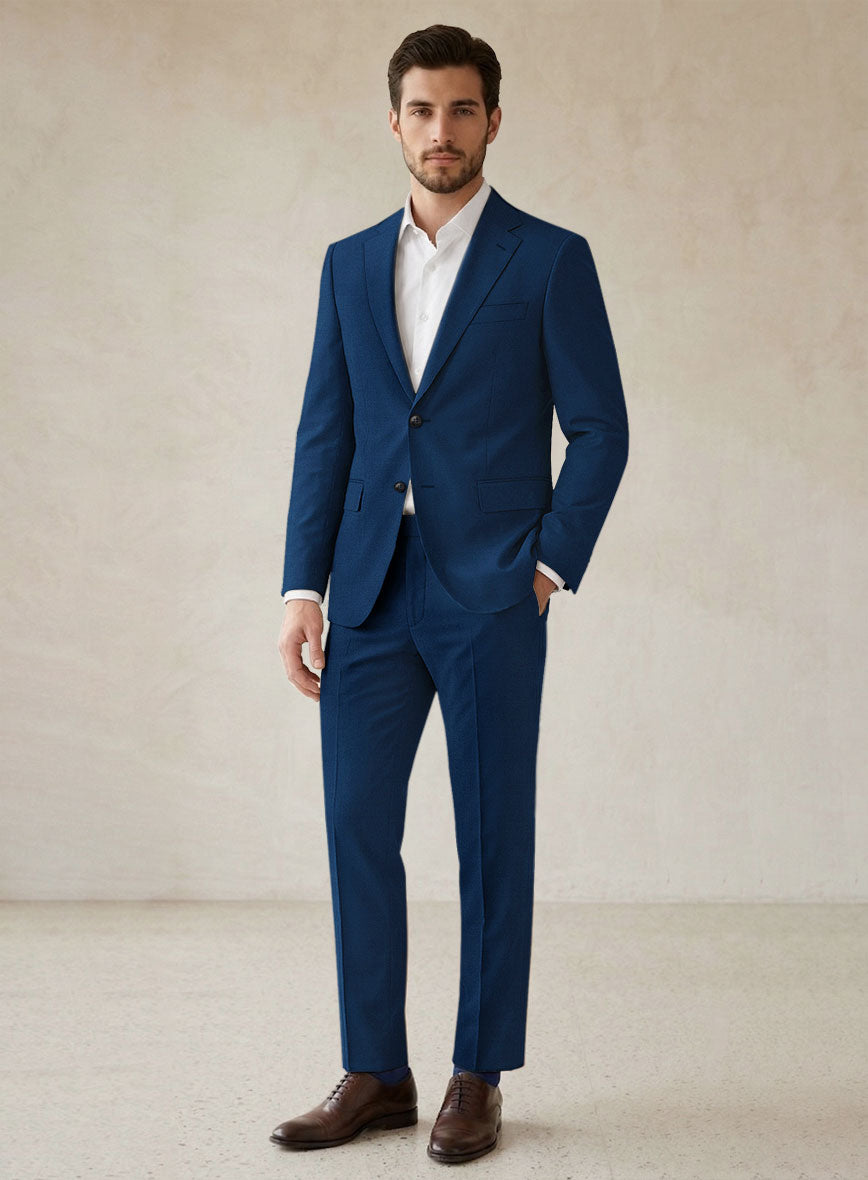 Scabal Prussian Blue Wool Suit – StudioSuits