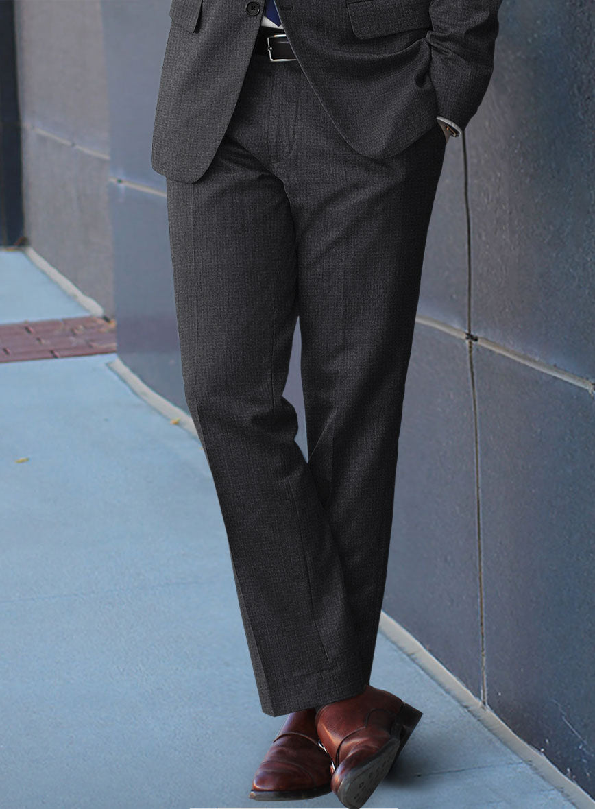 Scabal Sapphire Celmar Gray Wool Pants - StudioSuits