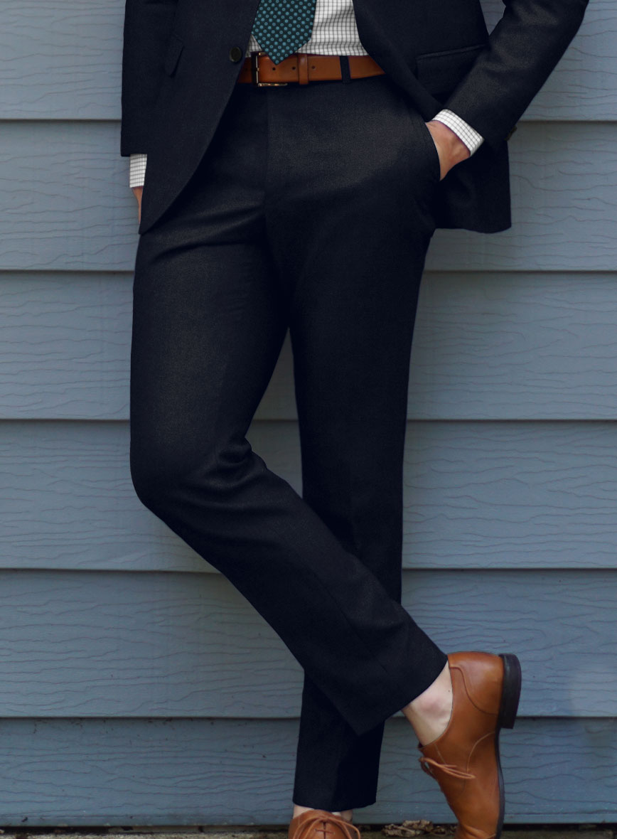 Scabal Sapphire Navy Blue Wool Pants - StudioSuits