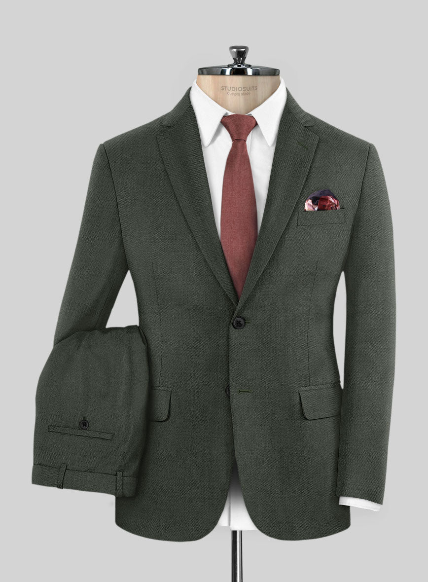 Scabal Seaweed Green Wool Suit – StudioSuits