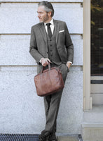 Scabal Segudo Twill Gray Wool Suit - StudioSuits
