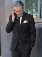 Scabal Sifro Stripe Gray Wool Suit - StudioSuits