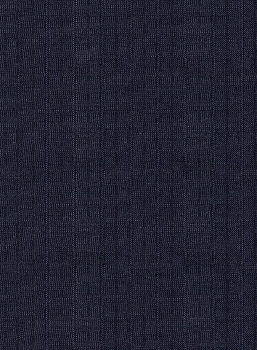 Scabal Londoner Allamo Stripe Blue Wool Suit - StudioSuits