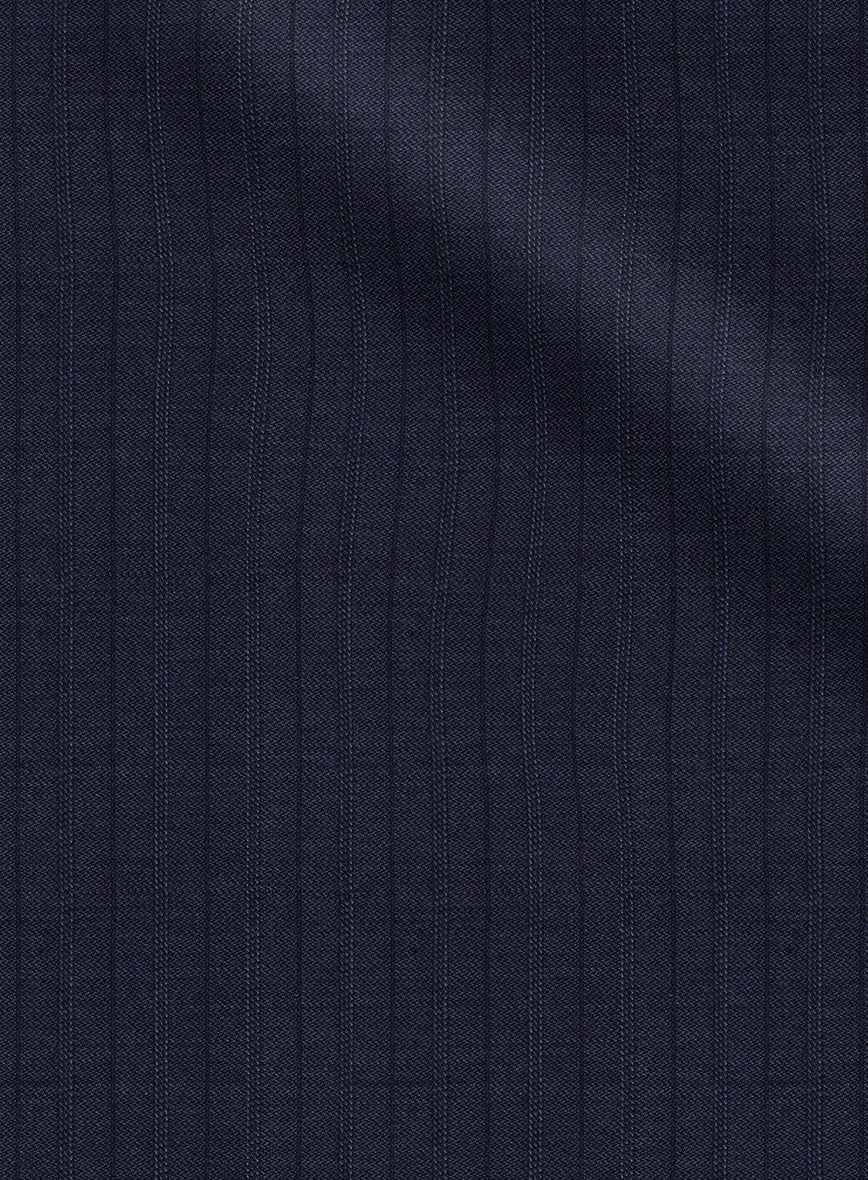Scabal Londoner Allamo Stripe Blue Wool Suit - StudioSuits