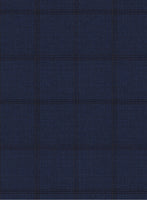 Scabal Londoner Eside Checks Blue Wool Pants - StudioSuits