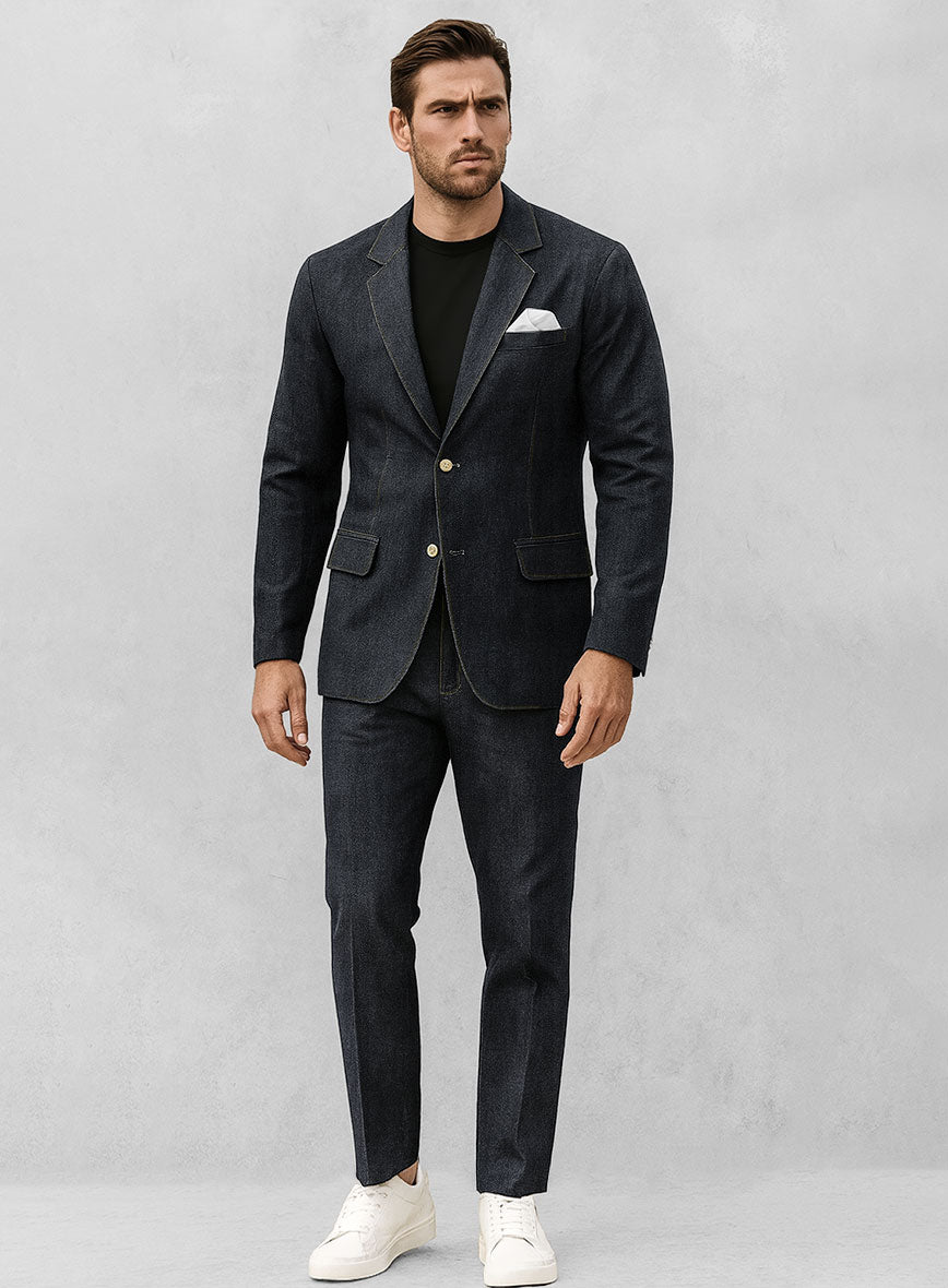 white christmas dresses Men's Selvedge Denim Suit by StudioSuits