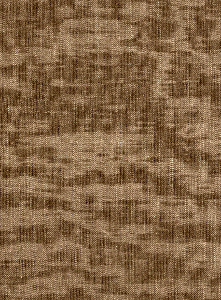 Sepia Brown Pure Linen Jacket - StudioSuits