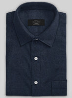 Showman Blue Herringbone Tweed Shirt - StudioSuits