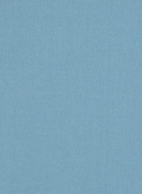Azure Blue Stretch Poplene Shirt - StudioSuits