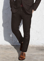 Solbiati Art Du Lin Dark Brown Linen Suit - StudioSuits