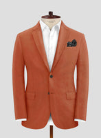 Solbiati Art Du Lin Deep Orange Linen Jacket - StudioSuits