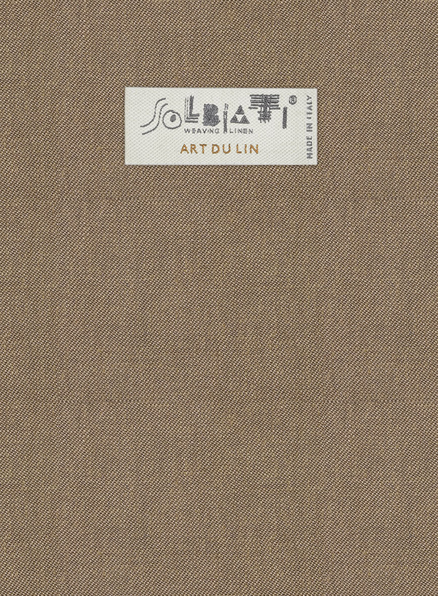 Solbiati Art Du Lin Hazel Brown Linen Pants - StudioSuits