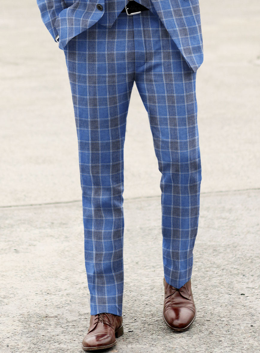 Solbiati Blue Checks Linen Suit - StudioSuits