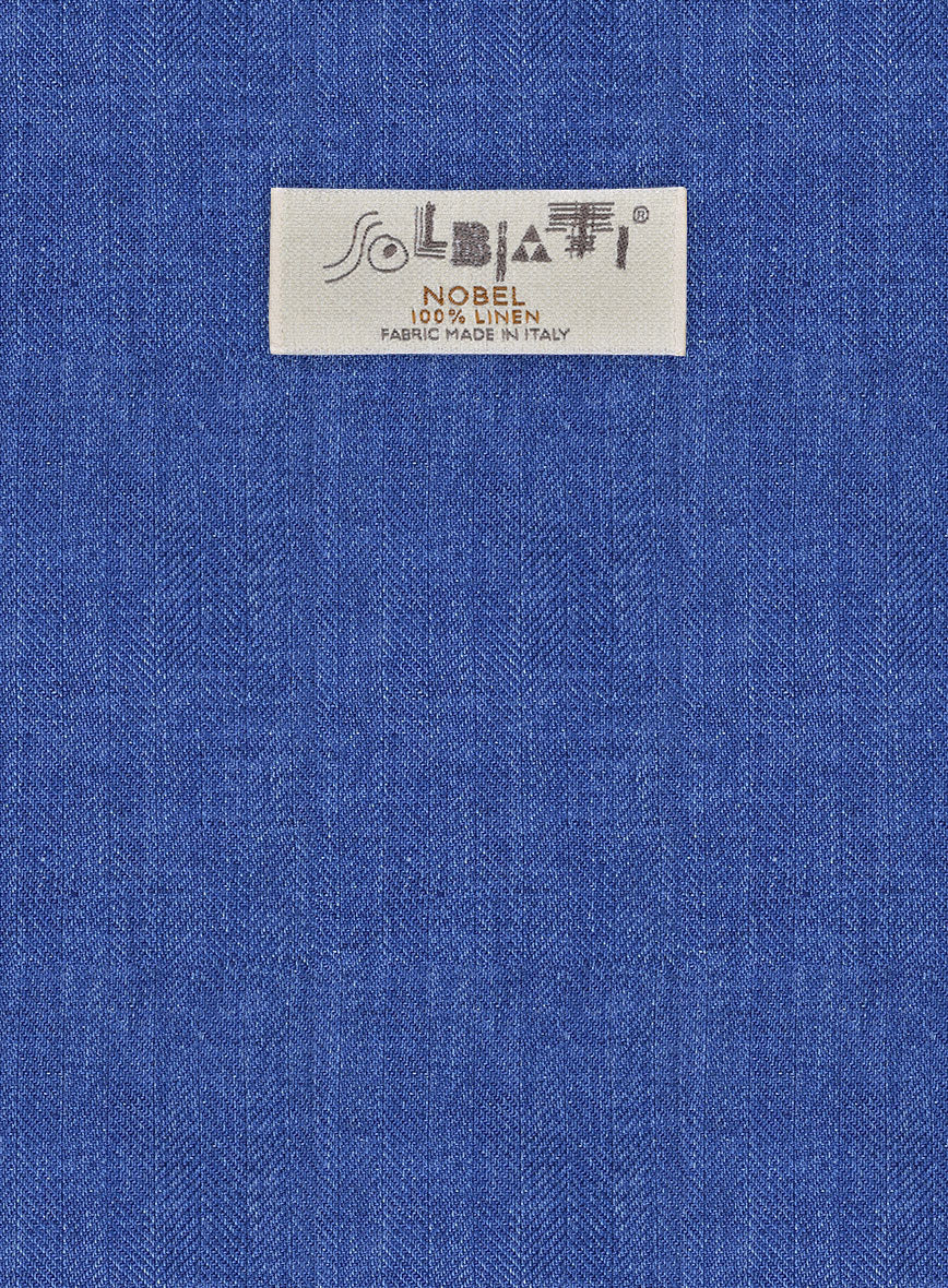 Solbiati Herringbone Royal Linen Jacket - StudioSuits