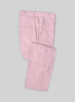 Solbiati Gingham Pink Seersucker Pants - StudioSuits