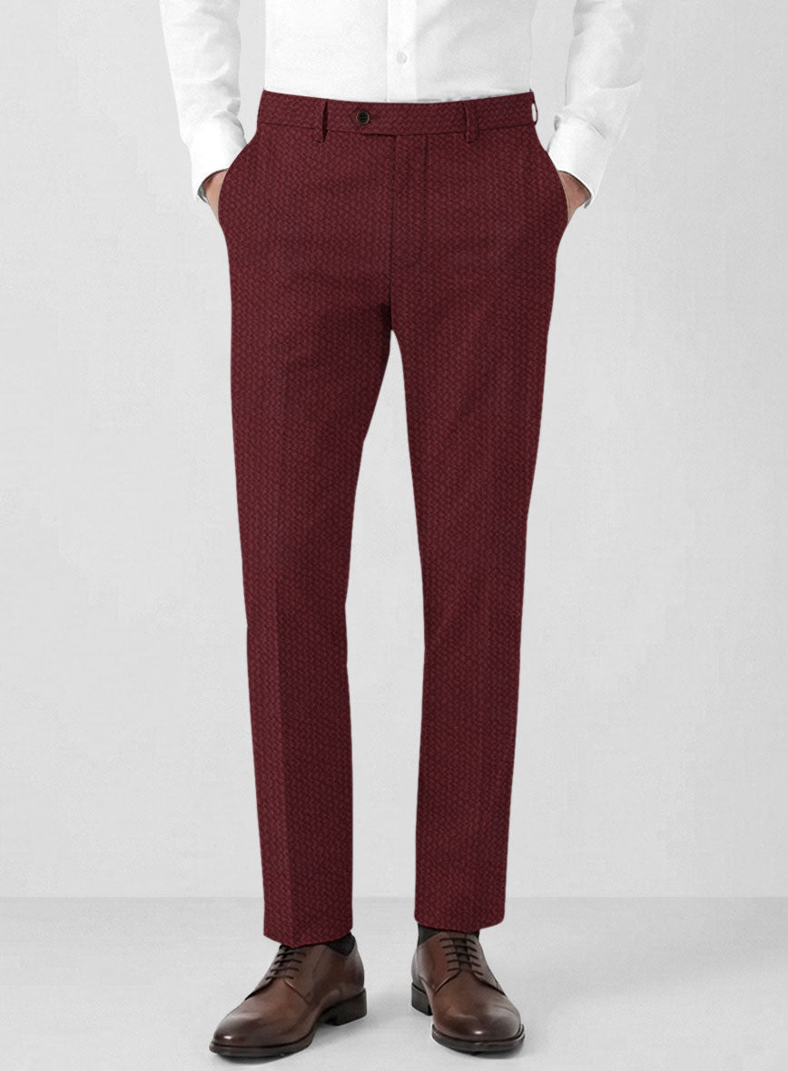 Solbiati Maroon Seersucker Pants  StudioSuits