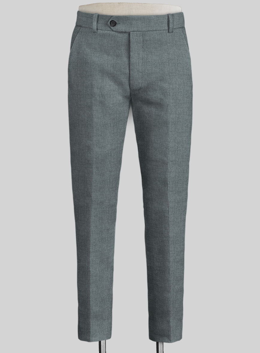 Solbiati Stone Gray Linen Pants - StudioSuits