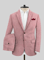 Solbiati Wine Houndstooth Linen Suit - StudioSuits