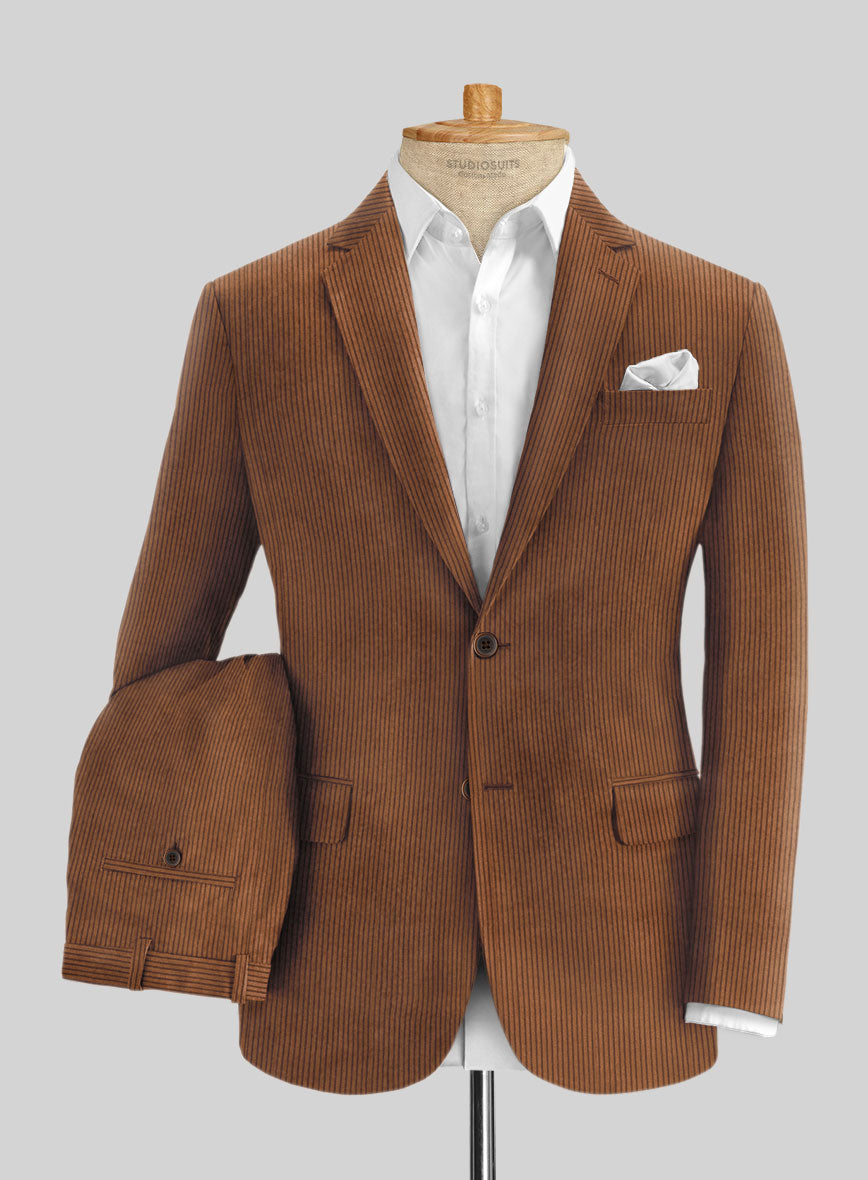 Spring Brown Corduroy Suit - StudioSuits