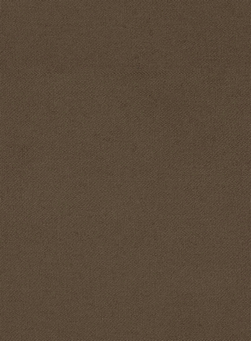 Washed Stretch Summer Weight Brown Chino Pants - StudioSuits