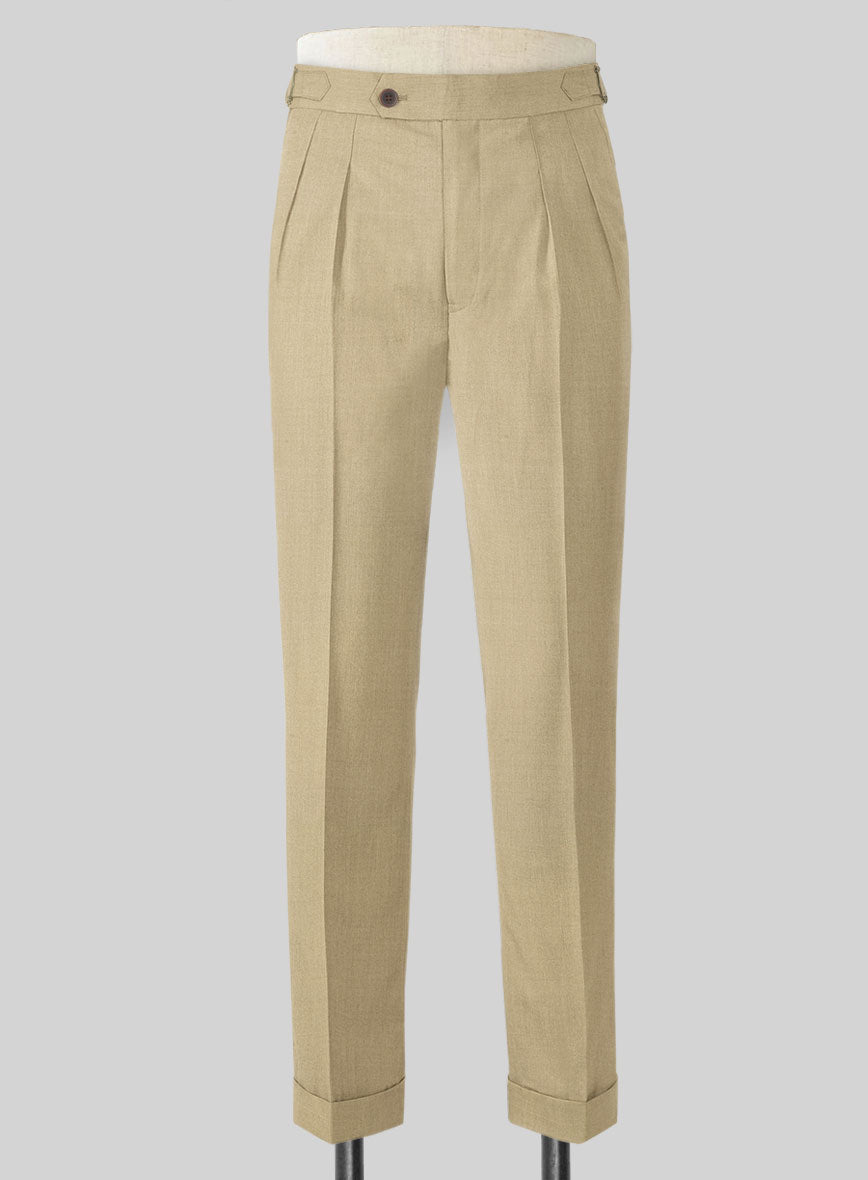 Douuod Beige viscose blend trousers main image 1