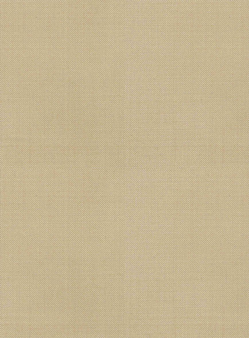 Stretch Beige Wool Pants - StudioSuits