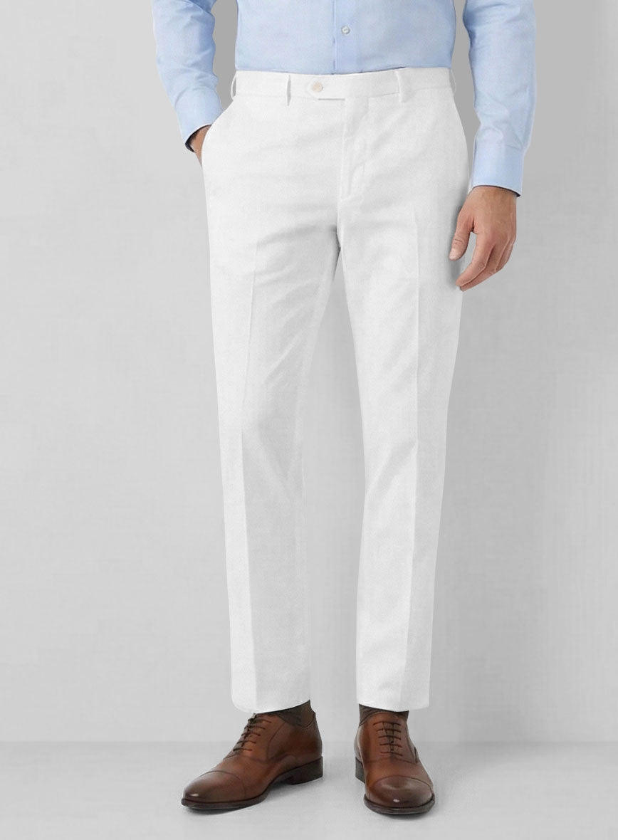 Stretch Summer White Chino Pants StudioSuits — free download