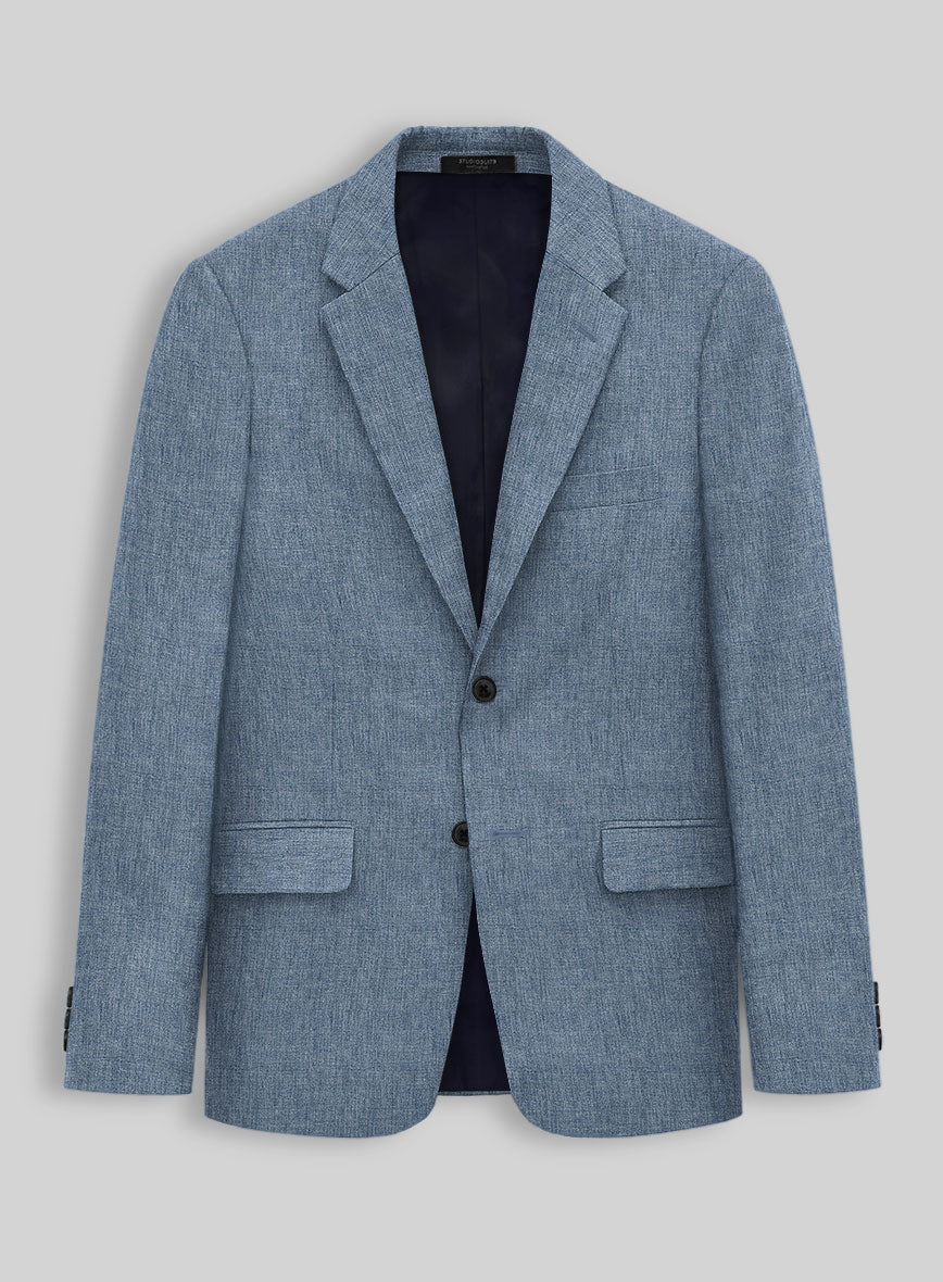 Stylbiella Spring Blue Linen Suit - StudioSuits