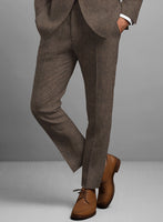 Stylbiella Spring Brown Linen Pants - StudioSuits