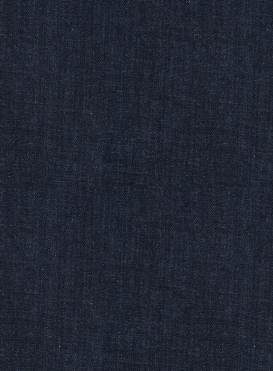 Stylbiella Spring Dark Blue Linen Suit - StudioSuits